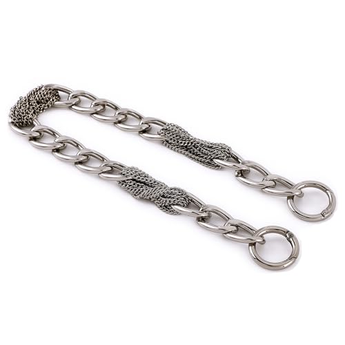 Yichain Classy Metal Tassels Bag Chains Purse Handles Shoulder Strap Replacement Charms Accessories (Silver Small 17'') - color: Silver Small 17''