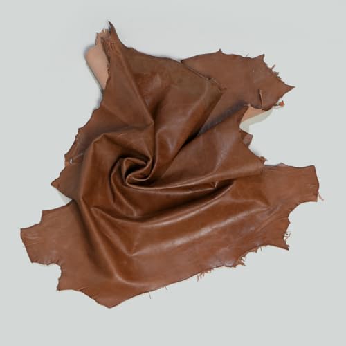 Tooling Leather Hides, Whole Nappa Antique Soft Lambskin Leather for Arts and Crafts - No Holes & Cuts | Quality Rawhide Leather 5-6 Sq ft (Pack of 2) - Yellow Crunch - color: Yellow Crunch, size: 2 Hide x 5-6 Sq ft