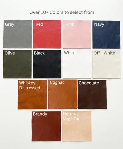 Natural Grain Cow Leathers: 12'' x 12'' Pre-Cut Leather Pieces (Cognac, 1 Piece) - color: Cognac, size: 1 Piece