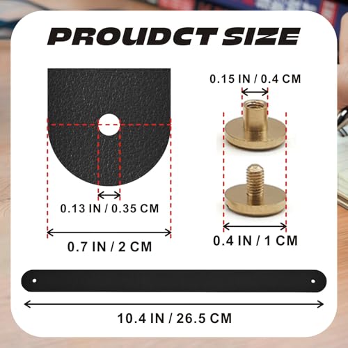 Mini Speaker Cabinet PU Leather Handles Strap, Small Bucket Strap Handheld Accessories, Replacement Handle for DIY Crocheted Bags, 10 Inches, Black, 4 Pieces - color: Black