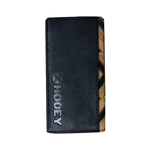 HOOEY Leather Men’s Western Rodeo Wallet (Patchwork - Brown/Black) - color: Patchwork - Brown/Black
