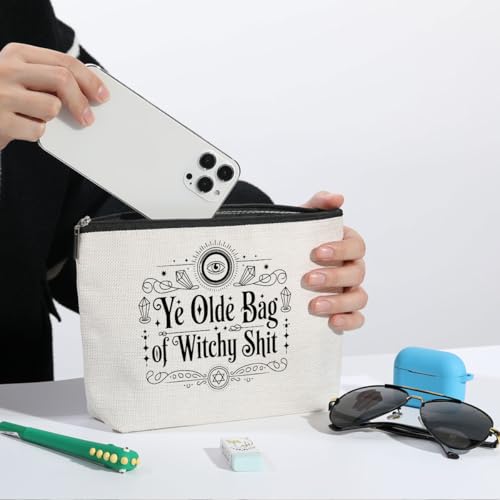 Witch Stuff Makeup Bag Witchy Cosmetic Bags for Women Portable Pouch Purse - color: Multicolor 1431