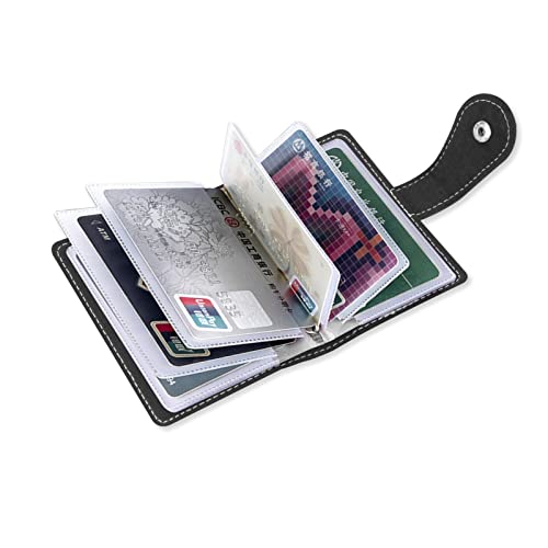 2 Pcs Credit Card Holder and business card holder，Sd Card Holder Each Has 26 Card Organizers, 2024 New Credit Card Holders book for Men and Women. - color: Green+pink