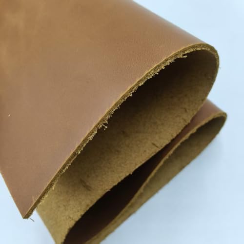 YijiaxiangGenuine Leather Sheets for Crafts Full Grain Leather Tooling Leather，2.0mm Thick Cowhide, Suitable for Various Craft Projects (Yellow 12"×24" 1 Pieces) - color: yellow 12×24 inches 1 pieces