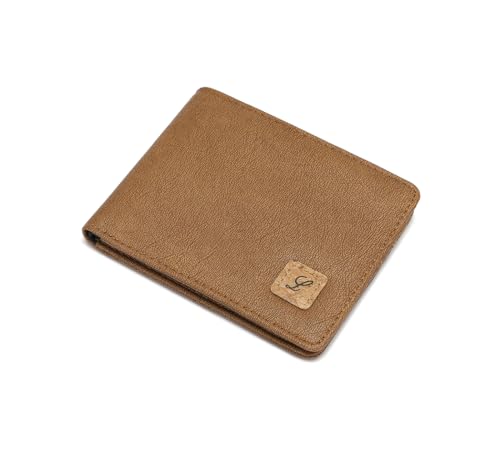 Lanyani Minimalist Fabric Wallet Bifold RFID Blocking - color: A-Brown