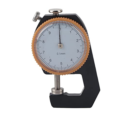 0~10mm Thickness Gauge,Steel Portable Thickness Tester,High Accuracy Dial Thickness Gauge for Jewelry, Leather, Metal Sheets, Paper, Film, Wire