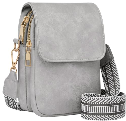 Fashion Small Crossbody Bags for Women Trendy Designer Cell Phone Purses - color: Lightgrey