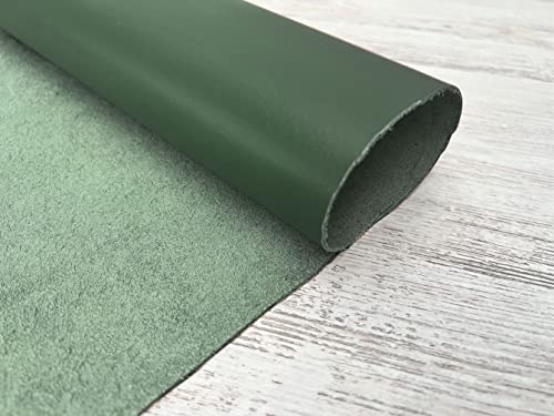 Dark Green 36x36 Inch Genuine Leather Pieces Real Cowhide Full Grain Sheets for Crafting Leatherworking Leathercraft Repair Crafts Offcuts TPS13526 - color: 1 Piece of 36x36 Inch (Dark Green)