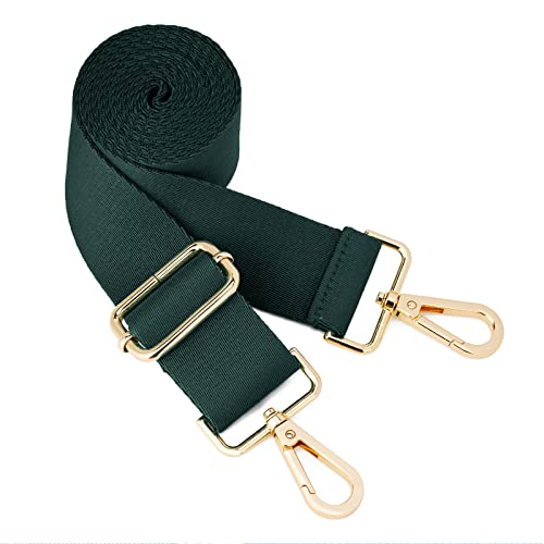 Wide Shoulder Strap (Solid),Adjustable Replacement Belt Crossbody Canvas Bag Handbag - color: Forest Green