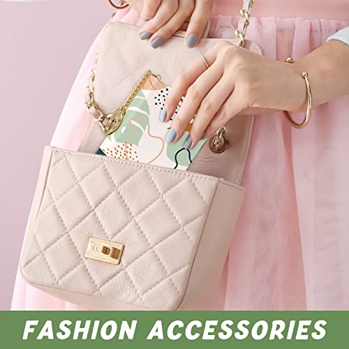Credit Card Holder for Women, Small RFID Wallet Slim Leather Card Case - color: B-Leaf, size: Keychain