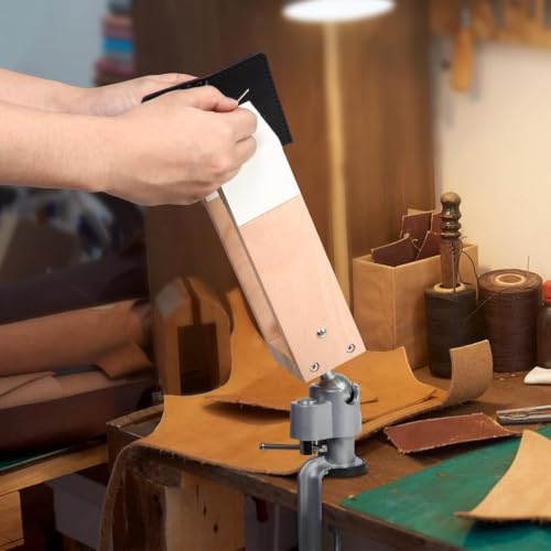 Leather Stitching Pony Clamp - Tool for Leatherworking Wooden Sewing Clamp 360° Rotatable Weaver Leathercraft and Speedy Hand Stitching Leather Kit Leather Stitching Kit