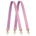Allzedream Genuine Leather Purse Strap Sewing Canvas Replacement Handbag Shoulder Bag 2 Pcs - color: Pink, Gold Hareware