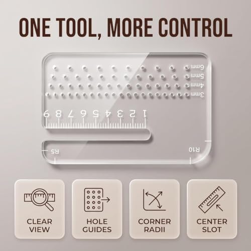 Leather Craft Punching Tools Leather Stitching Aid Plate Perforation and Protecting Leather Surface Leathercraft Accessories