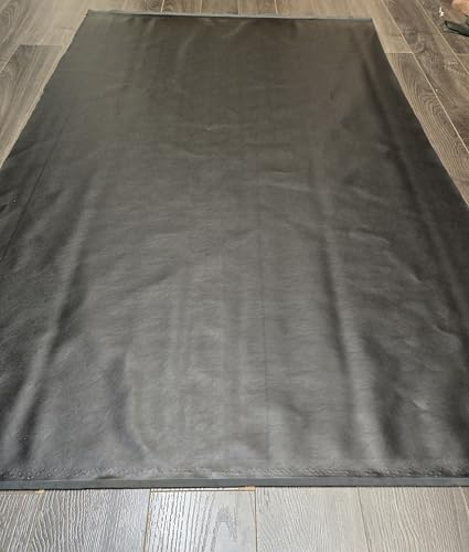NAT Leathers | Black Soft Faux Vegan Leather PU (Peta Approved Vegan) | 1 Yard (36 inch Length x 54 inch Wide) Cut by the Yard | Synthetic Pleather Nappa 0.9 mm Smooth Upholstery | 36"x54" - color: Black, size: 1 yard (36"x54")