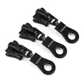 Fdit 20pcs Zipper Sliders Zipper Pulls Metal Alloy Zipper Pull Slider Head Size #5 Zip Fastener Repair Replacement for Bags Luggages Purses (Black)