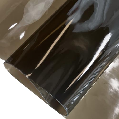 ONEART | 30 Gauge Leather Vinyl, Solid Color See-Through Waterproof Jelly Faux Leather for Women DIY Handbags Tote, 12" x 48" (Grey) - color: Grey