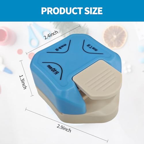 3-in-1 Paper Corner Rounder, Compact and Durable for 4mm/5mm/7mm/10mm Radiusand and Perforation, Round Corners Cutter Ideal for Card Making,Photo Cutter,Scrapbooking and DIY Projects - size: 2pack