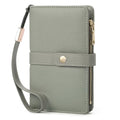 Small Wallet Women RFID Blocking Vegan Leather Slim Thin Bifold Credit Card Wallet Passport Holder Ladies Travel Wallet Mini Purse with Zipper Pocket - color: Green
