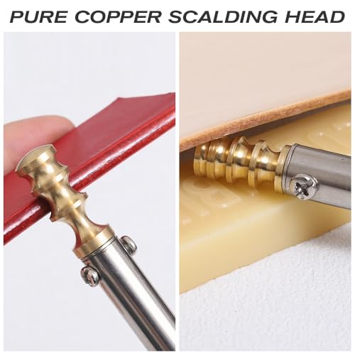 DUEBEL Electric Leather Heat Edge Creaser Machine Sealing Stamping Heater AC 100-230V Leather Grooving Tool Leatherworking DIY Leather Edge Polishing Tool