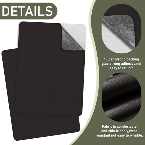 SYLVASS Self Adhesive Leather Repair Patches for Couch, Sofas, Furniture, Car Seats, Office Chairs, Pack of 2 Black Brown - color: Black Brown