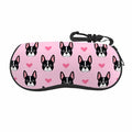IBILIU Eyeglasses Case Circuit Board Ultra Light Neoprene Sunglasses Case,Soft Reading Glasses Case For Women Men - color: Boston Terrier