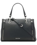 Calvin Klein Women's Organization Satchel - color: Black/Silver