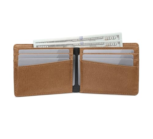 Lanyani Minimalist Fabric Wallet Bifold RFID Blocking - color: A-Brown