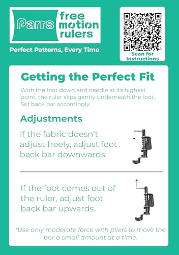 Parrs High Shank Free Motion Hopping Ruler Foot for Domestic Machines