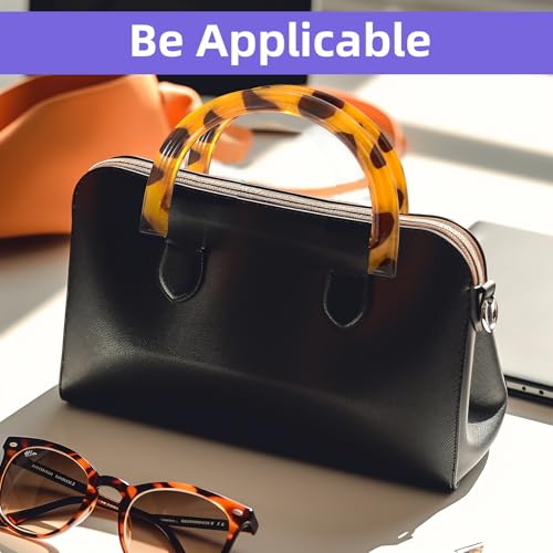 16 Pcs D Shape Purse Handles Replacement Set, Durable Resin Handbag Handles