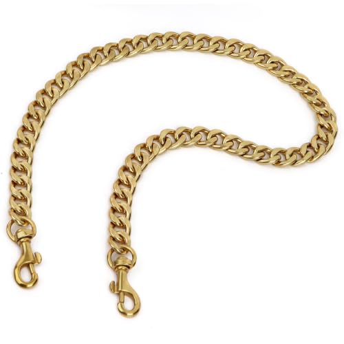 Purse Chain Medium Size Metal Bag Strap Extender Charm Replacement | Flat Links Accessory - color: Antique Gold