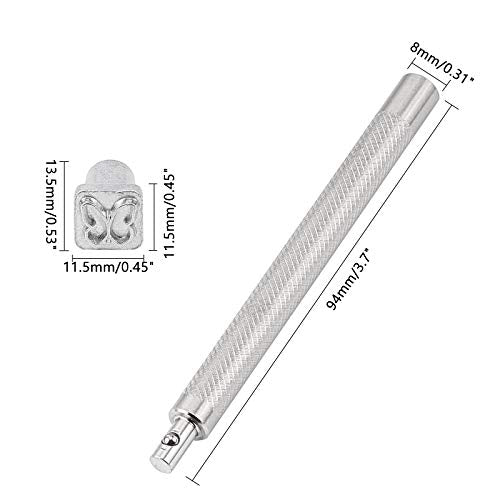 PH PandaHall 32 pcs Stainless Steel Leathercraft Metal Insect Theme Stamps Punch Set Tool with 1 pc Handle for Leather Craft Belt Bag Craft DIY Jewelry Marking - color: 32 Patterns-32pcs