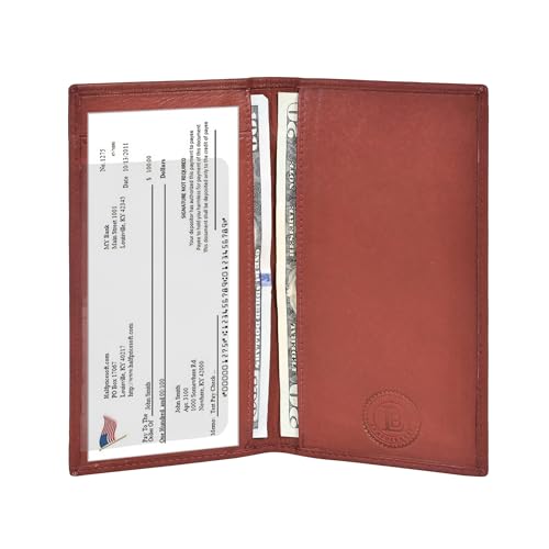 Genuine Leather Simple Check Book Holder Style - Mw156cf - color: Brown