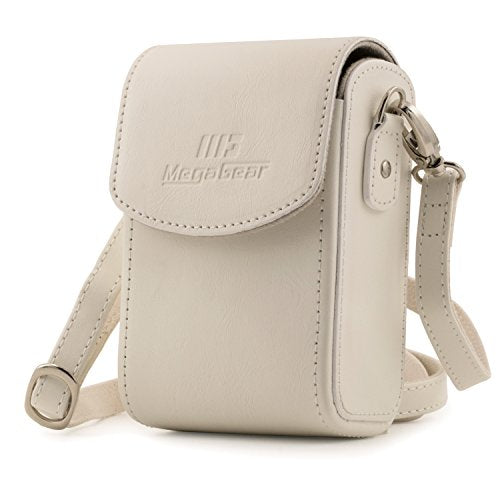 Mega Gear MG1416 Canon PowerShot G7 X Mark II, G7 X Leather Camera Case with Strap, PU Leather, White - color: White