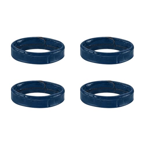HARFINGTON Leather Watch Band Loops Replacement Watch Strap Holder Retainer Wristwatch Strap Fastener Rings for Wristband - color: Blue, size: 14mm