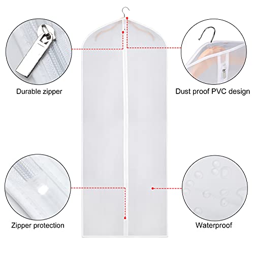 Zilink Dress Bags for Storage Long Dresses Suit Protector Cover 60 in - size: 60"-10pcs