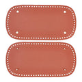 PH PandaHall 2pcs Crochet Bag Bottom 11.8x5.9" Oval Purse Bottom PU Leather Bottom Shaper Pad Bags Cushion Base with Holes for Leather Purse Handbags Shoulder Tote Bags Knitting Crocheting, 4mm Hole - color: Brown
