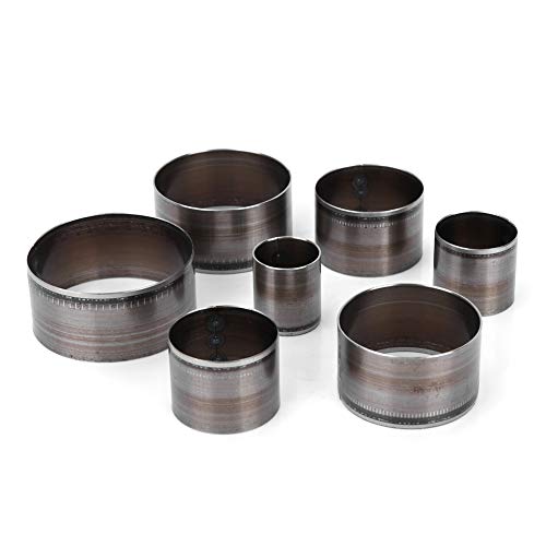Acouto Leather Hole Punch 7pcs Metal Punch Hollow Punch Set Leather Corner Punch Belt Hole Puncher Punching Tool for Leather Treatment