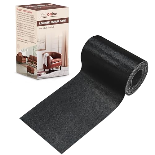 ONine Leather Repair Patch，Leather Repair Tape, 3 x 60 inches Leather Repair Patch for Furniture,Vinyl Repair kit，Leather Couch Patch，for Sofas, Furniture, car Seats(Black-Fine Grain) - color: Black-Fine Grain, size: 3 x 60 inches
