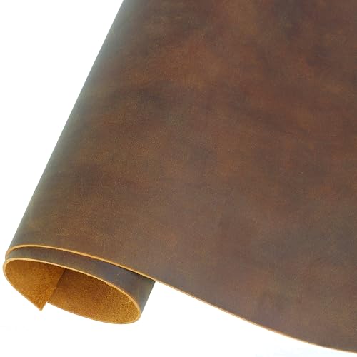 Toprank Leather Sheets for Crafts 24"x12" Precut Full Grain Cowhide (1.6mm) Square Piece, Camel - color: Camel, size: 24"x12"