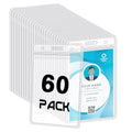 60 Pack Vertical Id Badge Holders, Clear Waterproof PVC Card Holder - size: 60 Pack
