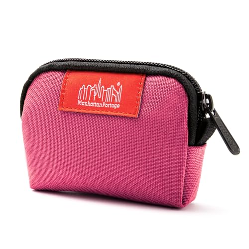 Manhattan Portage CORDURA® Coin Purse With Zipper Closure Pouch Eclectic Colors Credit Card ID Card Jewelry Keys Water Resistant Gift Everyday Carry - color: Rose