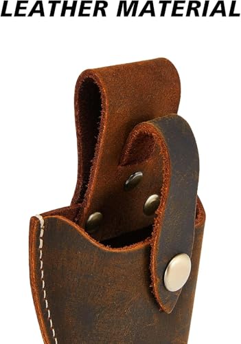 Plier Holder for Belt, Durable Leather Sheath Pouch Holder Gardening Tools Holster Belt Case for Garden Pruning Pliers Shears Scissors or Knife,Tools Gifts for Men Dad Husband Boyfriend - color: DK Brown