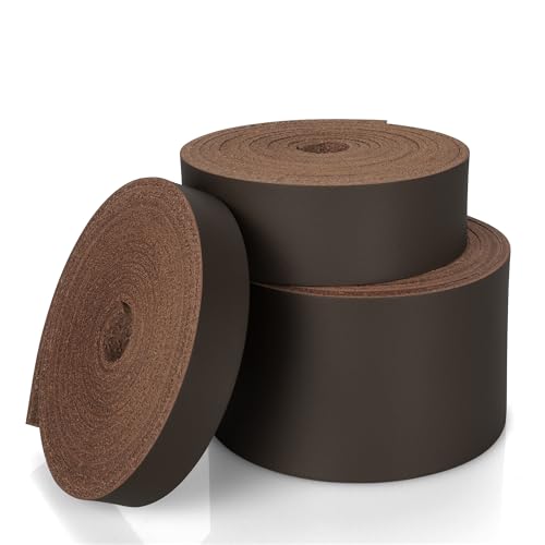 JinRuiKJ Top Grain Leather Strap - 1 Inch Wide 72 Inches Long Chocolate Brown Leather Strips - Very Suitable for DIY Arts & Craft Projects, Traction Ropes, Bag Straps, Furniture Handles - color: Chocolate Brown, size: 1''x72'' (2.5x182cm)