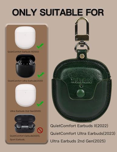 Earbuds Case for Bose QuietComfort Ultra 1st/2nd & Earbuds II - color: Green