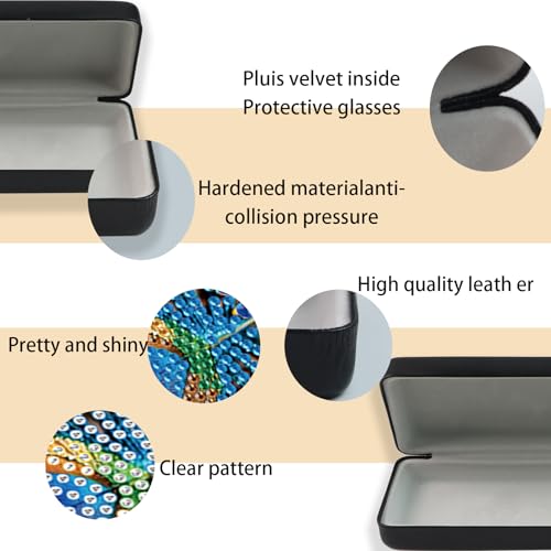 Diamond Painting Eye Glasses Case - color: Feather 2