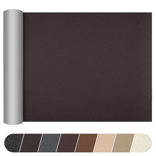 DXBULL Large Leather Repair Kit Self Adhesive Leather Tape Waterproof, DIY Leather Patch for Couches Car Seats Furniture Kitchen Cabinets Wall 47.2 x 78.7 inch (Dark Coffee) - color: Dark Coffee, size: 47.2x78.7 inch