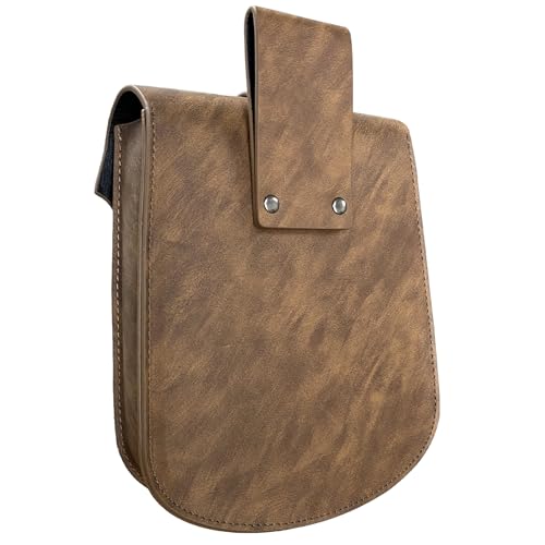HiiFeuer Viking Embossed Snakes Belt Pouch, Snakes Faux Leather Waist Bag | Brown B, pirate bag men, Embossed, Snakes, renaissance waist pouch, Ren Faire, Cosplay, Viking Belt Pouch, LARP - color: Brown B