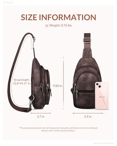 Sling Bag for Women, Crossbody Waist Pack Chest Purse Travel Coffee | Crossbody Purse with Dual Zipper Main Compartment,6 Pockets & 4 Card Slots, Reversible Design, Travel & Daily Use - color: Z-mocha Cofee