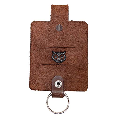 Hide & Drink, Thick Leather Keychain Cable Holder/Cord Organizer/Charger/Phone Accessories/Travel Essentials, Handmade Includes 101 Year Warranty :: Bourbon Brown