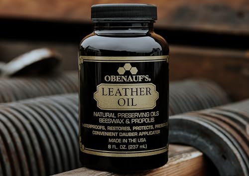 Obenauf's Leather Care Essentials Kit - 4oz Heavy Duty Leather Preservative - 8oz Leather Oil Leather Conditioner - 8oz Cleanit Leather Cleaner - Horsehair Brush - Cleaning Cloth